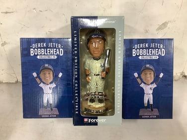 Derek Jeter bobbleheads and Bernie Williams collectible figure(all brand new in box)