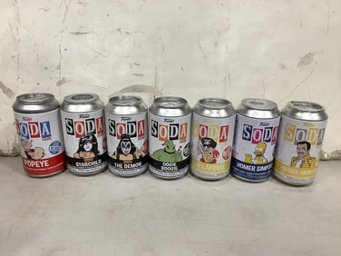 Funko soda pop collectible figures(Popeye, Freddie Mercury, Oogie Boogie, Starchild, and more)