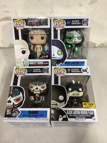 Funko Pop collectible figures(Harley Quinn, Green Lantern, and more-brand new in box)