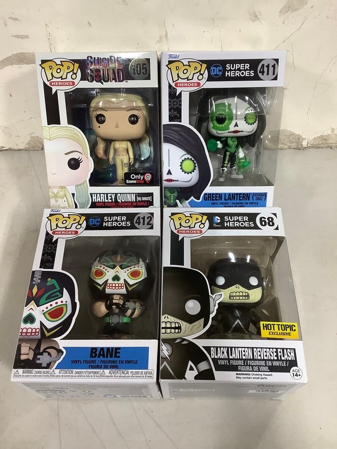 Funko Pop collectible figures(Harley Quinn, Green Lantern, and more-brand new in box): Funko Pop collectible figures(Harley Quinn, Green Lantern, and more-brand new in box)