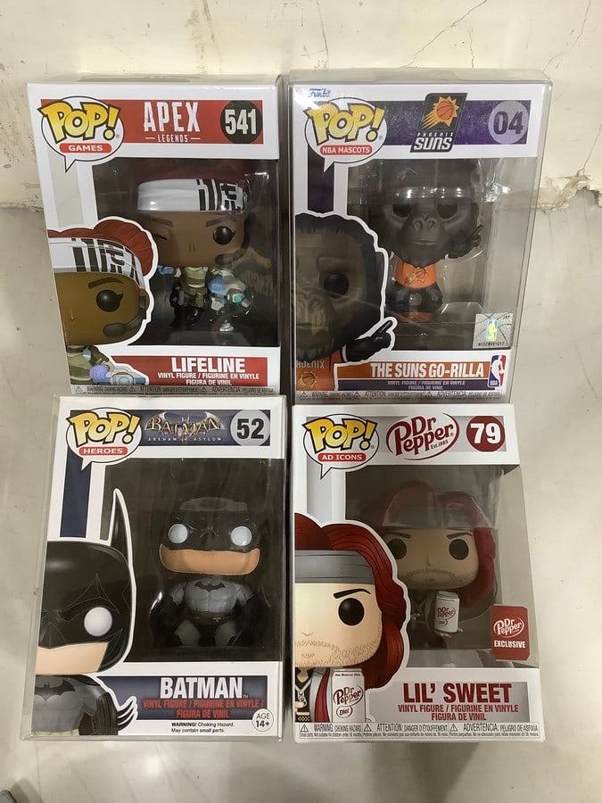Funko Pop collectible figures(Lifeline, Batman, Lil Sweet, and more): Funko Pop collectible figures(Lifeline, Batman, Lil Sweet, and more)