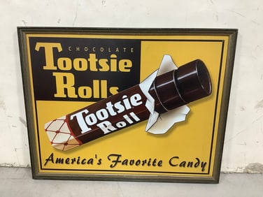 Framed Tootsie Roll advertisementwall decor(13.5in.x17in.)