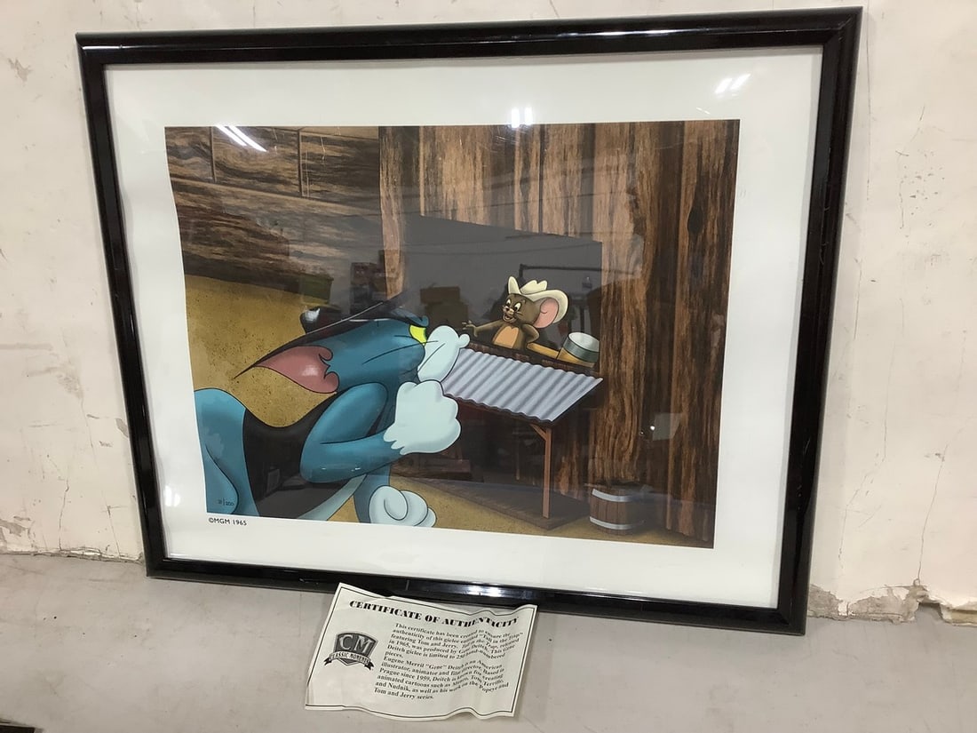 Framed 'Tom and Jerry' Art Print with COA - 1965 (17.5inx21in) (1 of 1)