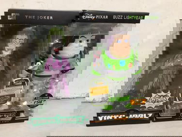 Buzz Lightyear Japanese Vinyl Figure and The Joker Figure - New in Box