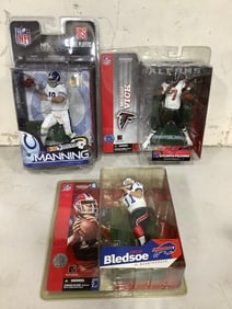 Various NFL Figurines (Drew Bledsoe, Michael Vick, and more) - New in Box