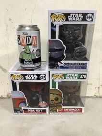 Various Star Wars Funko Pop Figures (Chewbacca, Boba Fett, etc) and more - New in Box