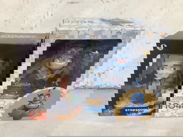 Aladdin Genie Figure and Back to the Future Stress Doll - New in Box