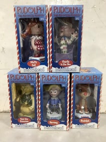 Various Rudolph the Red-Nosed Reindeer Bobbleheads (Rudolph, Hermey, Misfit Doll, and more) - New in