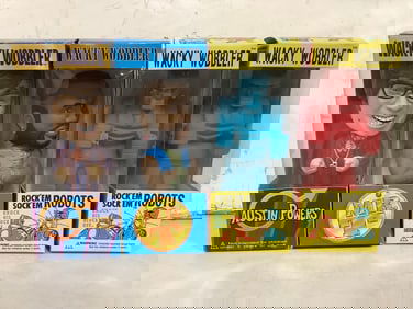 Various Wacky Wobblers (Rock'Em Sock'Em Robots, Mr. T, and more) - New in Box
