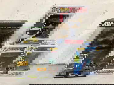 Various Funko Pop Figures (Baby, Stitch, and more) and Star Wars Captain Phasma Japanese Vinyl