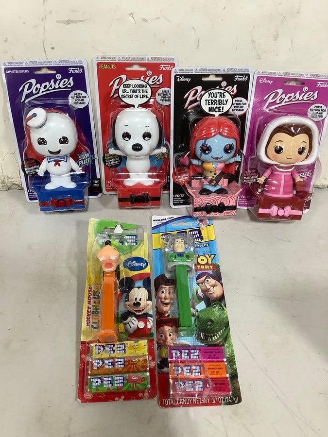 Various Funko Popsies and Pez Dispensers (Buzz Lightyear and Goofy) - New in Box: Various Funko Popsies and Pez Dispensers (Buzz Lightyear and Goofy) - New in Box