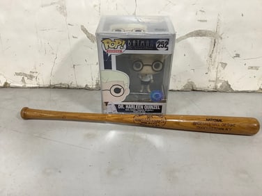 Batman Dr. Harleen Quinzel Funko Pop Figure and Louisville Slugger (16in Long)