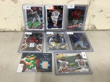 Various Sports Cards with Plastic Hard Covers