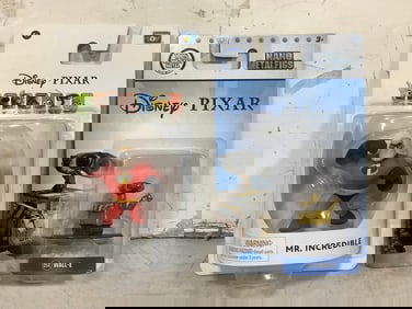 Disney Mr. Incredible Figure and Wall-E Metal Figure - New in Box