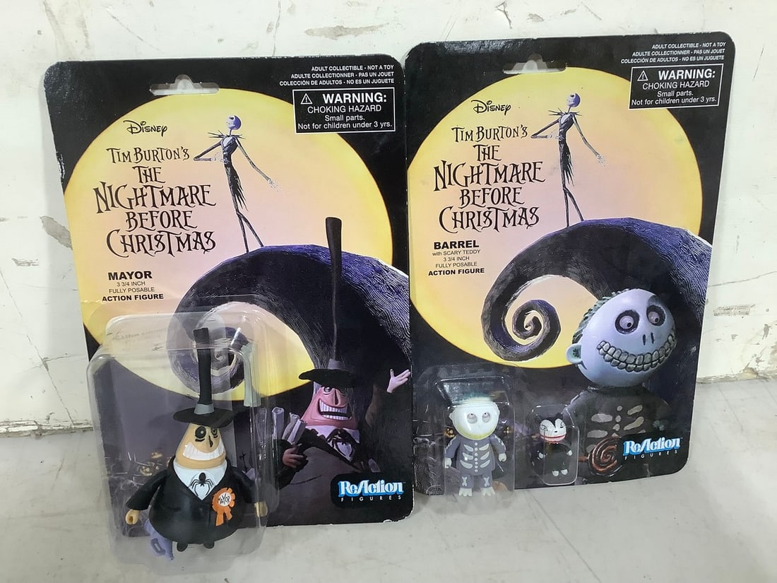 Tim Burtons The Nightmare Before Christmas Figures (Barrel and Mayor) - New in Box: Tim Burtons The Nightmare Before Christmas Figures (Barrel and Mayor) - New in Box