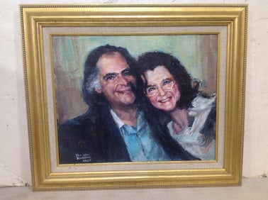 Framed Canvas Painting Signed by Ida Libby - 2000 (22.5inx26.5in)