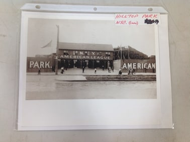 Hilltop Park NYC Black and White Print (8inx10in)