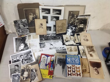 Vintage Photographs and a Field Guide to the Moths Book