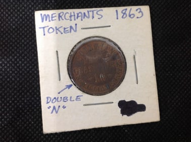 1863 Merchants Civil War Token