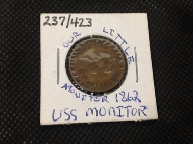 1863 Our Little Monitor Civil War Token