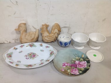 Decorative Ceramic Plates, Cups, and more(Longest - 12.75in)