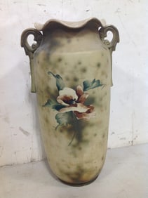 Vintage Japanese Handpainted Vase (17in Tall)