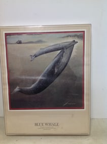 Blue Whale framed art print()