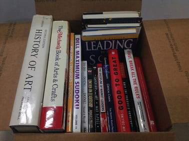 Various books(History of Art, Good to great, Critical Chain, and more)
