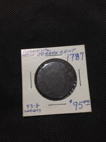 1787 Colonial New Jersey Cent civil war token