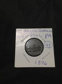 1876 Applegate Galleries Philadelphia, PA civil war token