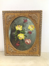 Framed Floral Painting (10.5inx12.5in)