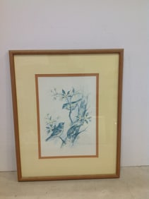 Framed art print signed Paul Whitney Hunter(17in.x21in.)