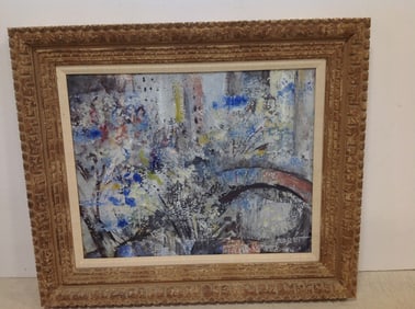 Framed artwork signed Loret(22.5in.x26.5in.)
