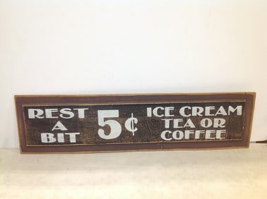 Vintage wooden sign(10in.x38in.)