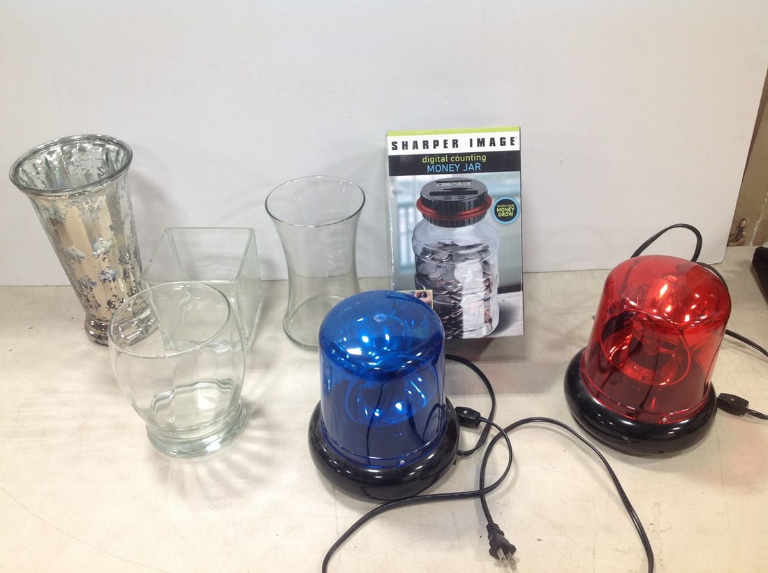Digital counting money jar, glass vase/bowls, and more (1 of 1)