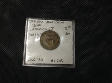 1840 Bergen Iron works civil war token