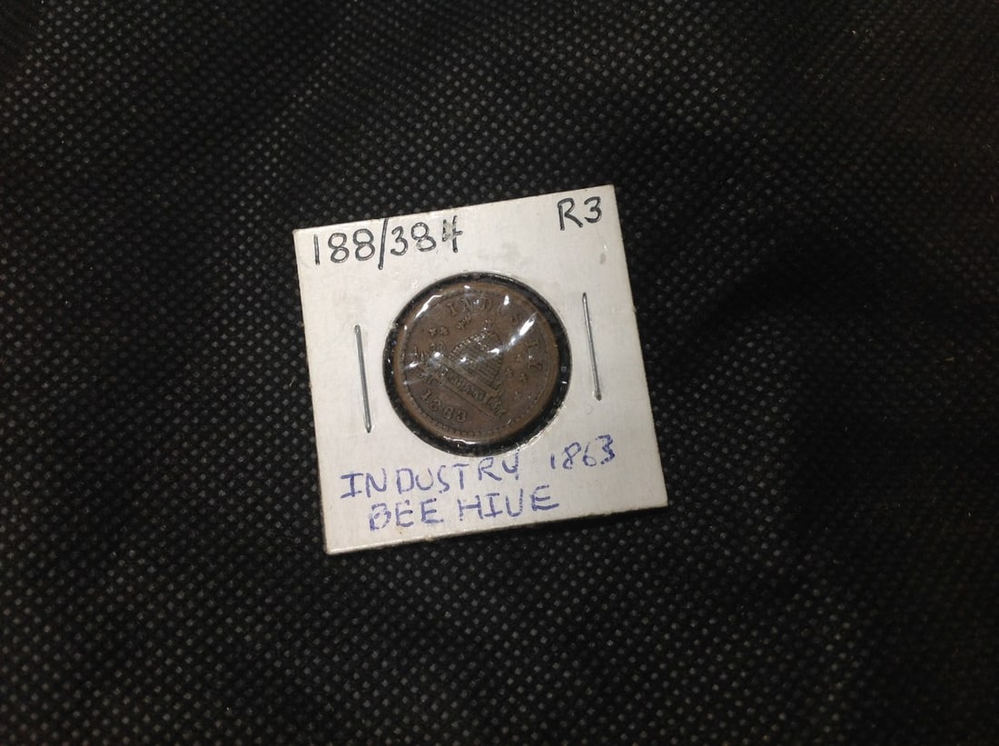 1863 Industry Bee Hive civil war token (1 of 1)