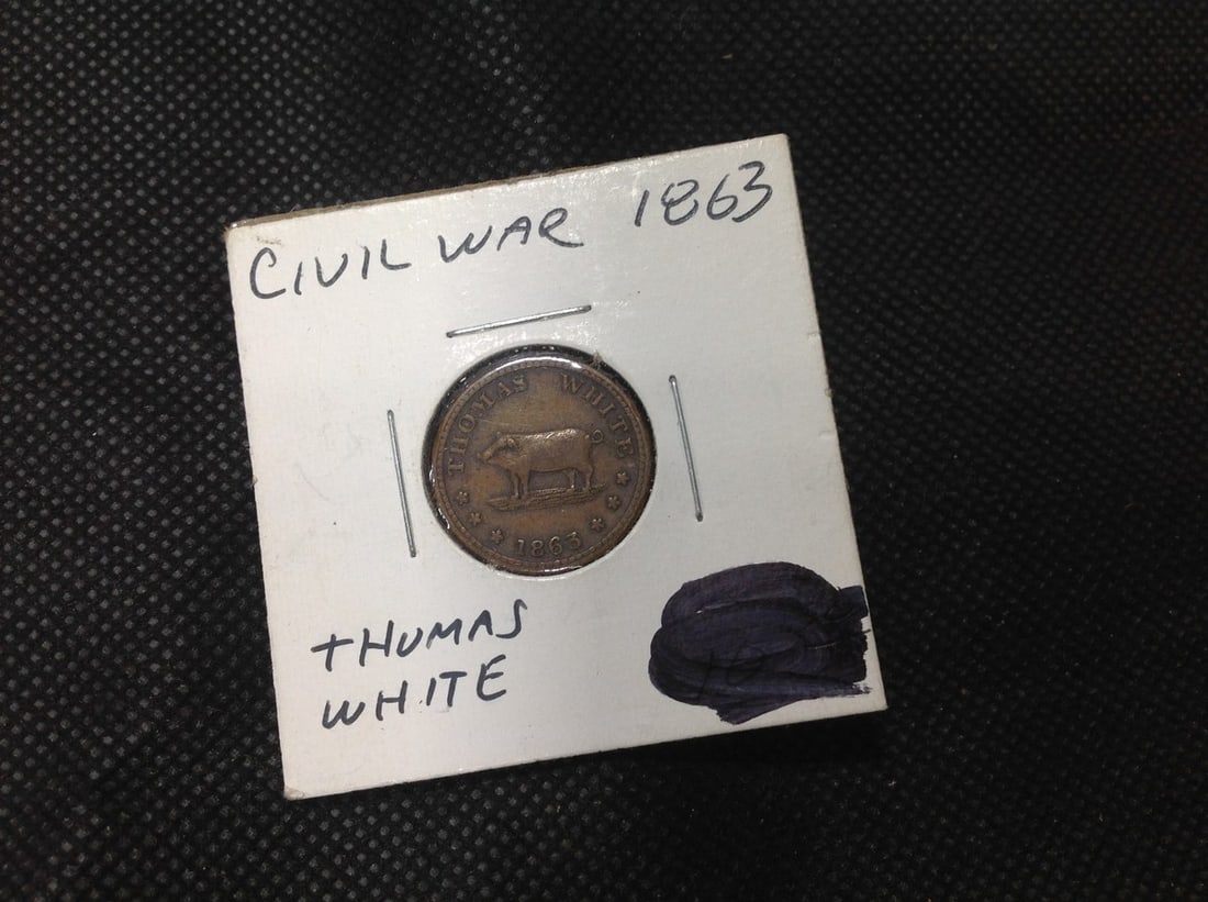 1863 Thomas White civil war token (1 of 1)