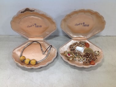 Pearls by Trifari cases full of costume jewelry