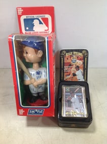 Skore MLB Willie Mays bobblehead collecitible(new in box) and Metallic Impressions embossed metal