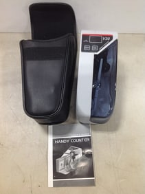 Portable money counter, pouch, 600 bills per minute