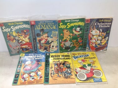 Vintage Walt Disney comicsDonald Duck, Mickey Mouse Almanac, and more)