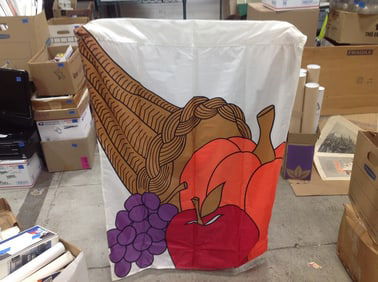 Vintage Dettra brand garden flag/banner Cornucopia(32in.x42in.-new in box)