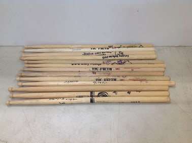 Various signed drumsticks