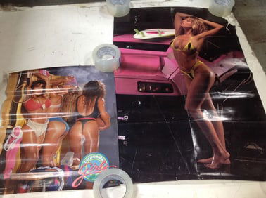 Vintage 1990's pinup girl posters(lsrgest 22in.x34in.)