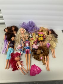 lot of barbie dolls