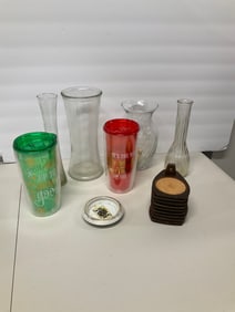 Lot of vases, cups and more