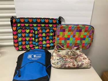 lot of tote bags, purses and more