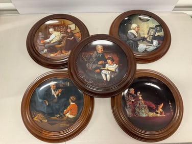 Lot of 5 Norman Rockwell plates
