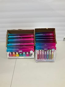 Lot of 6 rainbow lip gloss and nail polish